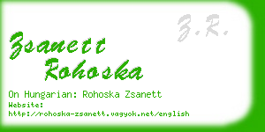 zsanett rohoska business card